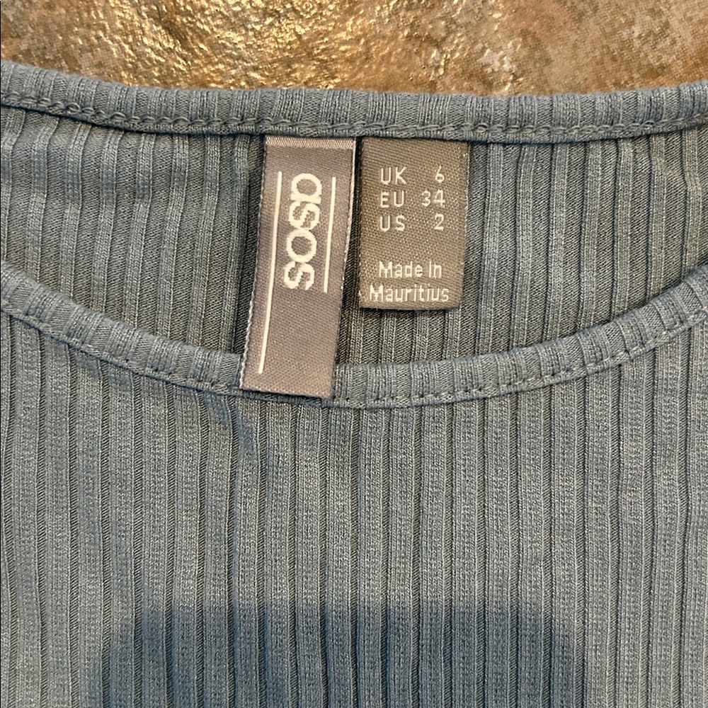 ASOS Navy Ribbed Knit Tops set - Picture 3 of 3